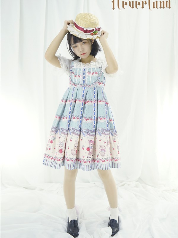 Sweet Cherry Deer Print Special Lolita Jumperskirt