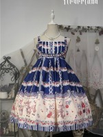 Sweet Cherry Deer Print Special Lolita Jumperskirt