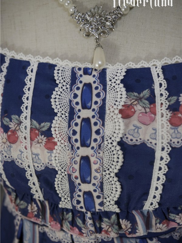 Sweet Cherry Deer Print Special Lolita Jumperskirt