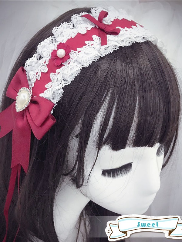 Sweet Lolita Red Lace Headband Sweet Lolita Red Lace Headband