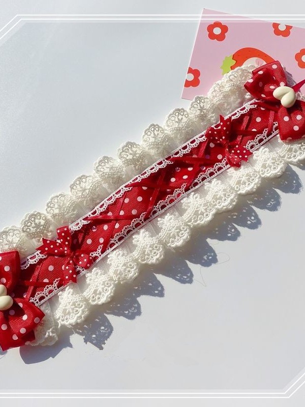 Sweet Red Lace Bow Hairband Sweet Red Lace Bow Hairband