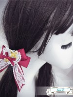 Sweet Red Lace Hair Clips Sweet Red Lace Hair Clips