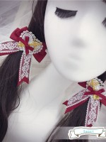 Sweet Red Lace Hair Clips Sweet Red Lace Hair Clips