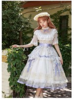 【The inflorescence of Letter and poem】~lolita~Cherry Butterfly Print ONE-PIECE~Chiffon Princess Dress 【The inflorescence of Letter and poem】~lolita~Cherry Butterfly Print ONE-PIECE~Chiffon Princess Dress