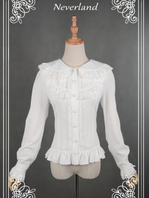 Turn Down Collar Sweet Blouse