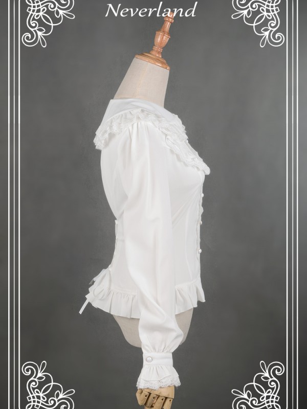 Turn Down Collar Sweet Blouse