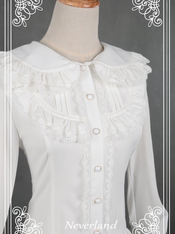 Turn Down Collar Sweet Blouse