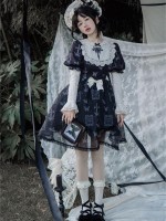 【Twilight Butterfly】~Natural fluffy Onepiece~Embroidery and printing Dismantling sleeve~Four seasons 【Twilight Butterfly】~Natural fluffy Onepiece~Embroidery and printing Dismantling sleeve~Four seasons