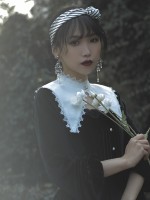 Velvet Nun Detachable Collar One-piece 