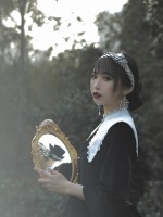 Velvet Nun Detachable Collar One-piece 