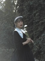 Velvet Nun Detachable Collar One-piece 