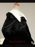 Velvet Nun Detachable Collar One-piece 
