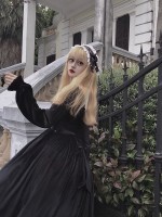 Velvet Nun Detachable Collar One-piece 