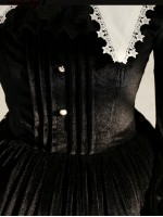 Velvet Nun Detachable Collar One-piece 