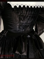 Velvet Nun Detachable Collar One-piece 