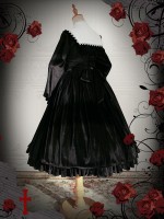 Velvet Nun Detachable Collar One-piece 