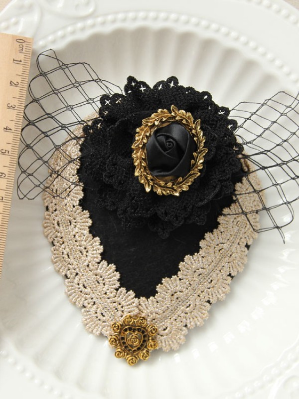 Vintage Tulle Bowknot Lady Mini Top Hat Vintage Tulle Bowknot Lady Mini Top Hat