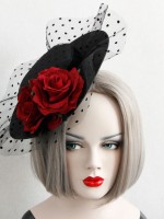 Vintage Tulle Flower Mini Top Hat Vintage Tulle Flower Mini Top Hat