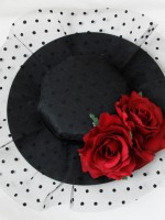 Vintage Tulle Flower Mini Top Hat Vintage Tulle Flower Mini Top Hat