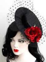 Vintage Tulle Flower Mini Top Hat Vintage Tulle Flower Mini Top Hat