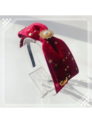 Wine Red Stars KC with A Faux Pearl