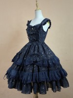 Sweet Retro Chiffon Dress JSK Multi-layered Lolita Jumperskirt Sweet Retro Chiffon Dress JSK Multi-layered Lolita Jumperskirt
