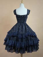 Sweet Retro Chiffon Dress JSK Multi-layered Lolita Jumperskirt Sweet Retro Chiffon Dress JSK Multi-layered Lolita Jumperskirt
