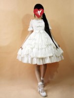 Sweet Retro Chiffon Dress JSK Multi-layered Lolita Jumperskirt Sweet Retro Chiffon Dress JSK Multi-layered Lolita Jumperskirt