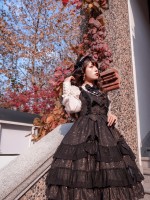 Sweet Retro Chiffon Dress JSK Multi-layered Lolita Jumperskirt Sweet Retro Chiffon Dress JSK Multi-layered Lolita Jumperskirt