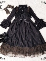 Sweet Black Wishing Stars Lolita Jumperskirt Type 3