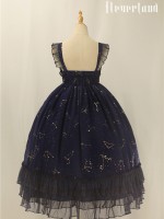 Sweet Black Wishing Stars Lolita Jumperskirt Type 3