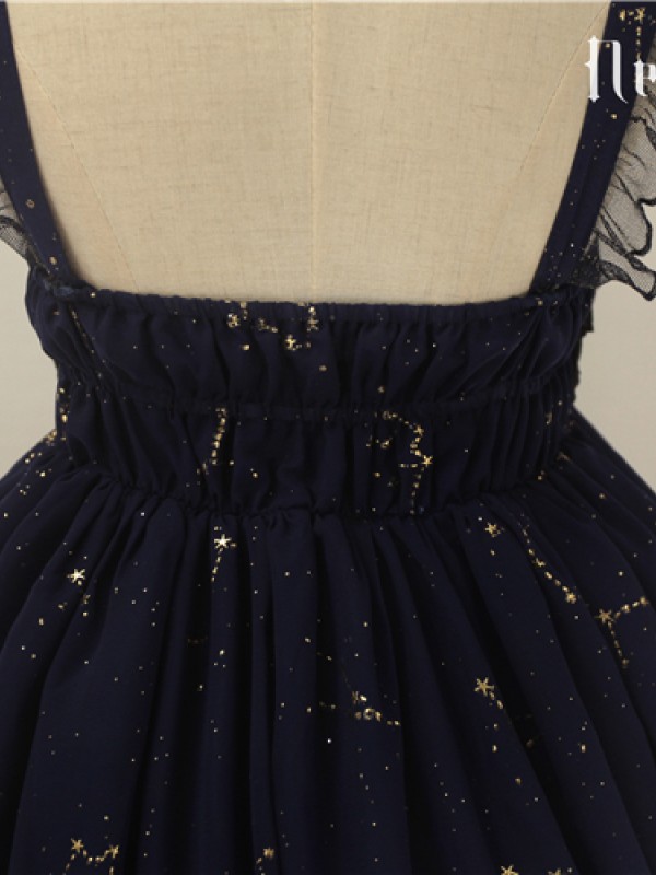 Sweet Black Wishing Stars Lolita Jumperskirt Type 3