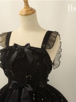 Sweet Black Wishing Stars Lolita Jumperskirt Type 3