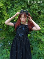 Sweet Black Wishing Stars Lolita Jumperskirt Type 3