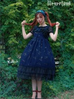 Sweet Black Wishing Stars Lolita Jumperskirt Type 3