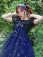 Sweet Black Wishing Stars Lolita Jumperskirt Type 3