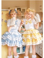 With Puji - Summer Soda Suspender Skirt With Puji - Summer Soda Suspender Skirt