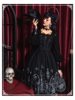 YINGLUOFU - Eye of the Red Heart Gothic Jumperskirt