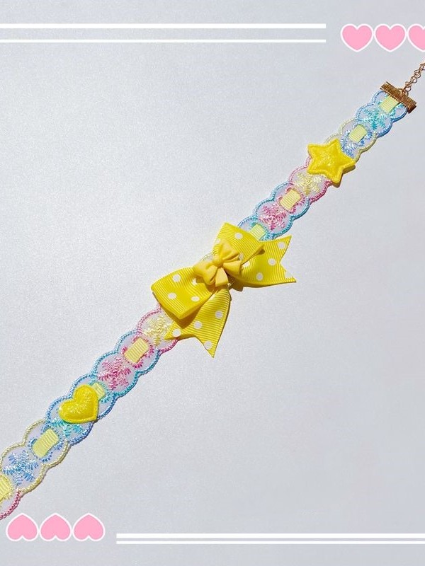 Yellow Bow Choker Necklace Yellow Bow Choker Necklace