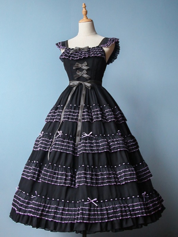 Napoleon sixty meters multi-layer two-color elegant segment lolita flying sleeve jsk dress Napoleon sixty meters multi-layer two-color elegant segment lolita flying sleeve jsk dress