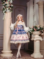 Sweet Cherry Print JSK Bow Belt Jumperskirt