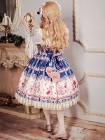 Sweet Cherry Print JSK Bow Belt Jumperskirt