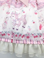 Sweet Cherry Print JSK Bow Belt Jumperskirt