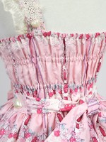 Sweet Cherry Print JSK Bow Belt Jumperskirt