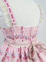 Sweet Cherry Deer High-waisted Jumperskirt