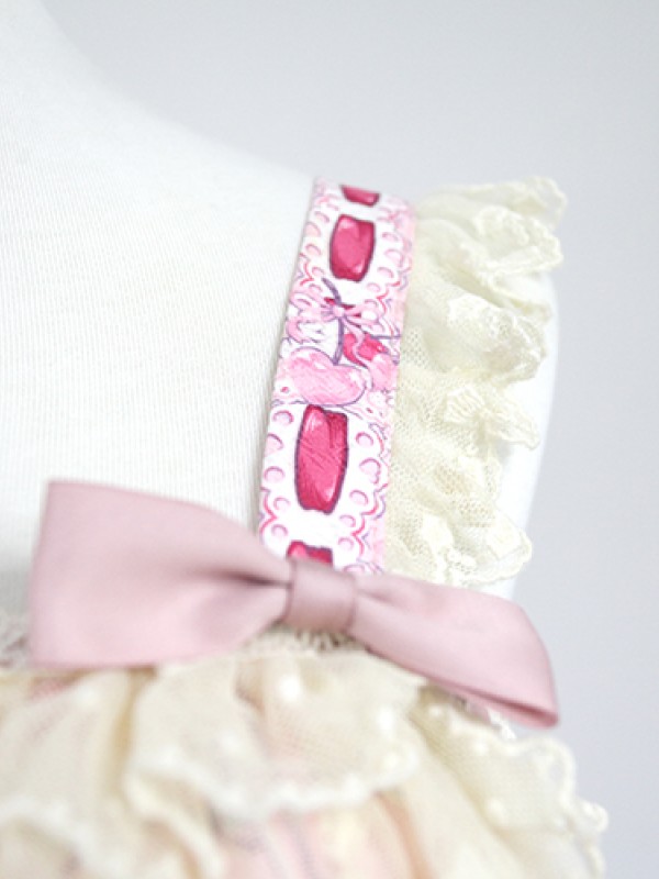 Sweet Cherry Deer High-waisted Jumperskirt