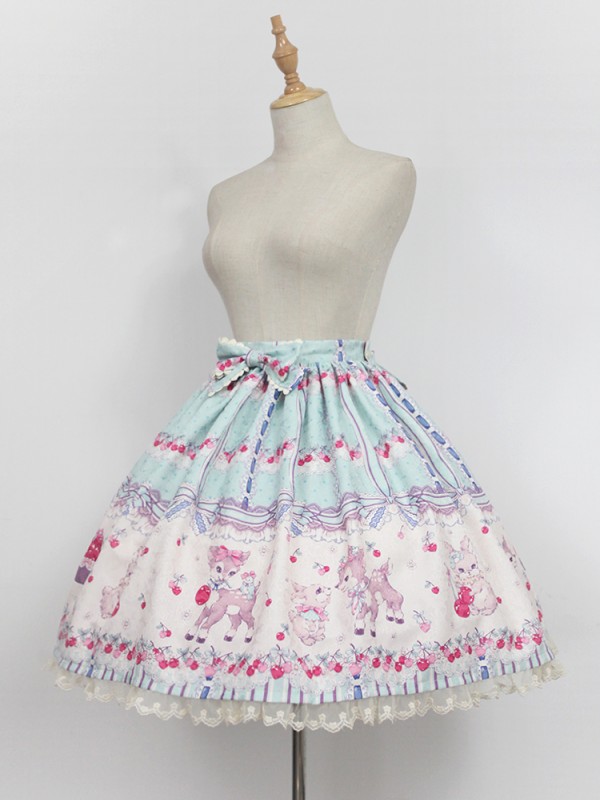 Sweet Cherry Deer Skirt