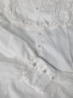 Classic  Lolita lantern sleeves and embroidered neck blouse