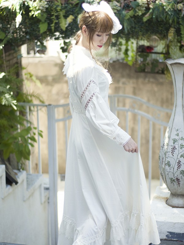 Long-sleeved Shirt Dress Retro Style One-piece Long-sleeved Shirt Dress Retro Style One-piece