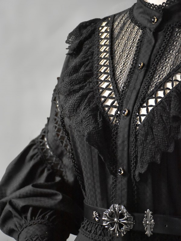 Long-sleeved Shirt Dress Retro Style One-piece Long-sleeved Shirt Dress Retro Style One-piece
